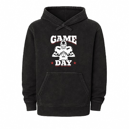 American Football Game Day Mineral Wash Hoodies