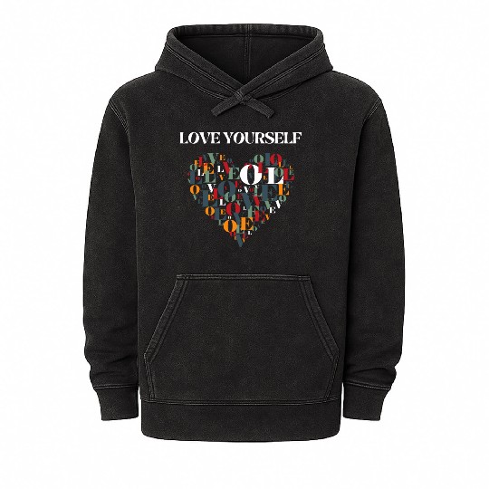 Wednay's Self-Love Merch Mineral Wash Hoodies