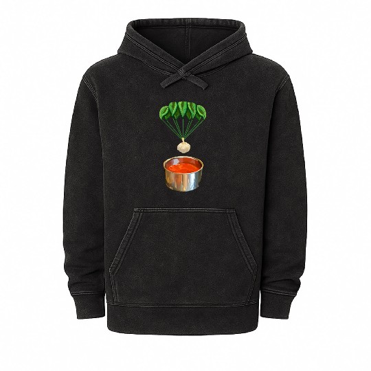 Italian Garlic Basil Tomato Sauce Mineral Wash Hoodies