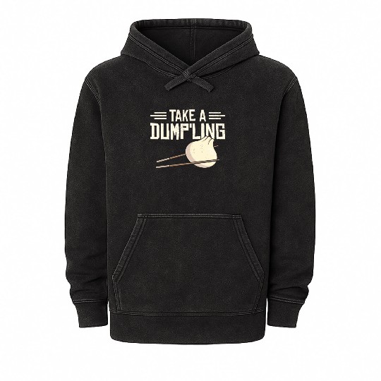 Dumpling Asian Food Chinese Food Fan Mineral Wash Hoodies