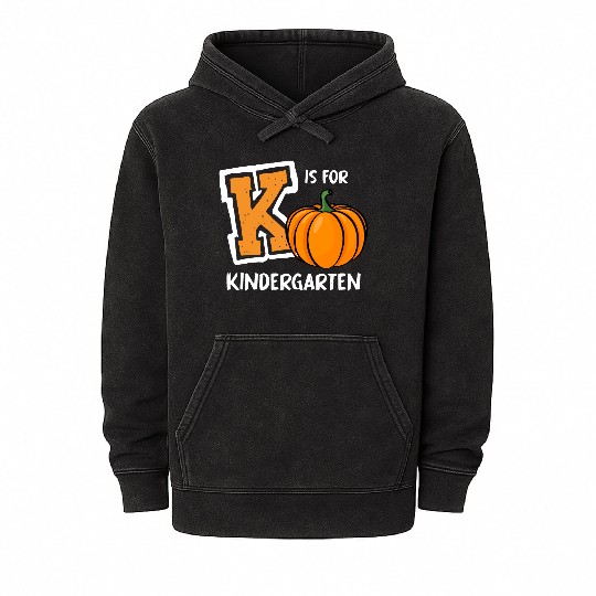 K Is For Kindergarten Preschool Teacher Gifts Mineral Wash Hoodies