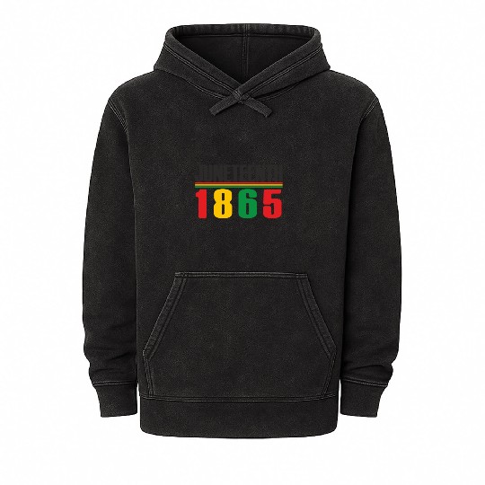 Juneteenth Day 1865, Freedom Day America African Mineral Wash Hoodies