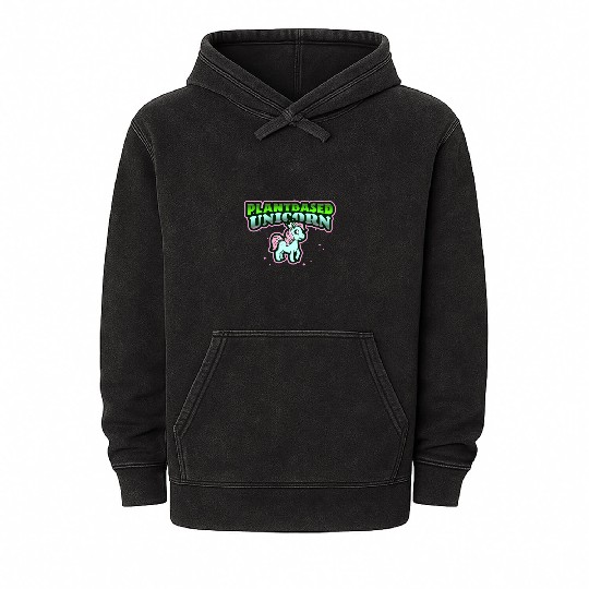 Plantbased Unicorn for Plant based Mineral Wash Hoodies