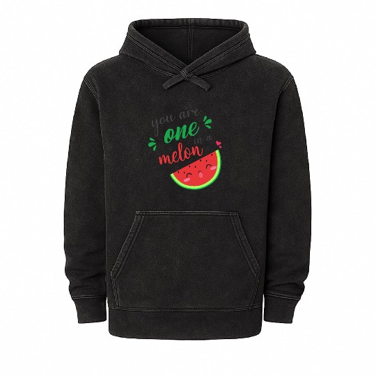 you are one in a melon- cute watermelon Mineral Wash Hoodies