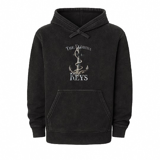 Florida Keys Vacation Nautical Anchor Sailing Mineral Wash Hoodies