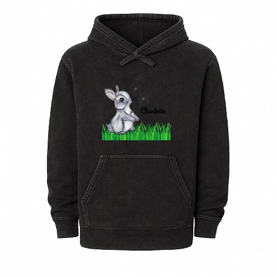 Bunny Name Gift Charlotte Mineral Wash Hoodies