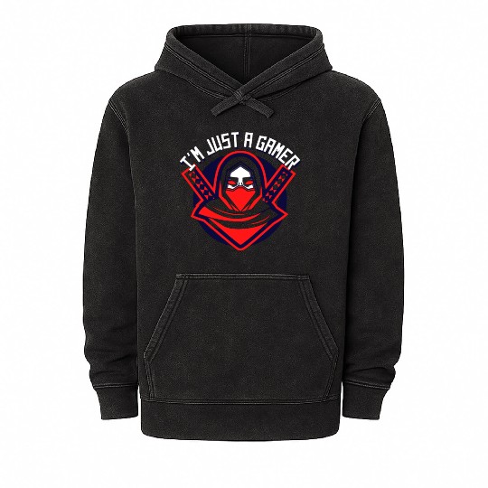 I'm Just A Gamer Mineral Wash Hoodies