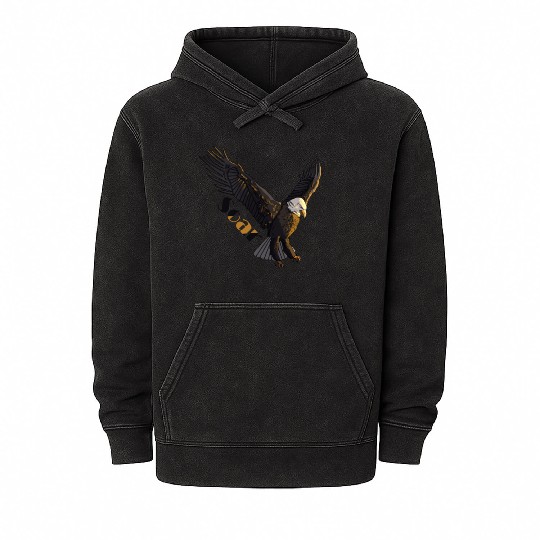 Inspiring Eagle Artistic Graphic Mineral Wash Hoodies
