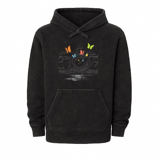Analog photography nature Mineral Wash Hoodies