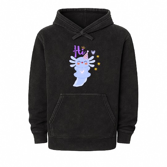 Baby Axolotl Art - 4 Mineral Wash Hoodies