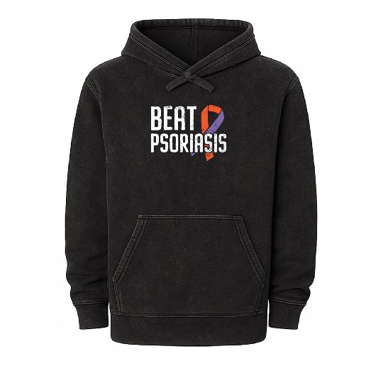 Beat Psoriasis Skin Disease Psoriasis Awareness Mineral Wash Hoodies