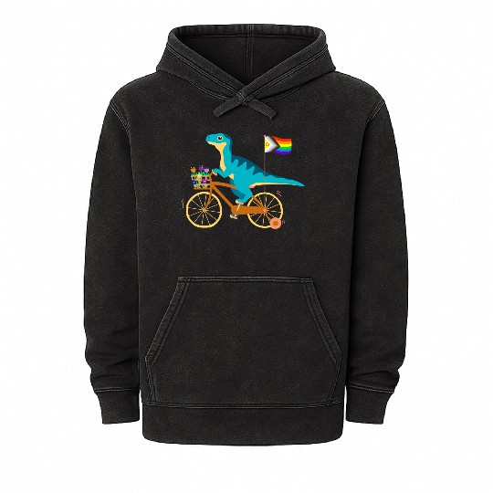 velociraptor Mineral Wash Hoodies