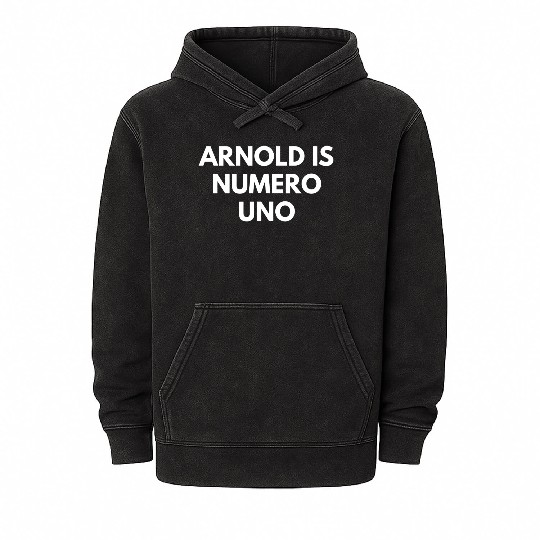 Arnold Is Numero Uno Gym Mineral Wash Hoodies