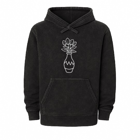 Design beautiful tulips flower Mineral Wash Hoodies