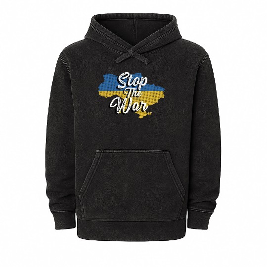 Stop the War Peaceful Activist Gift Mineral Wash Hoodies