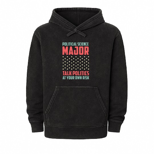Talks Politics College Student Gift Mineral Wash Hoodies