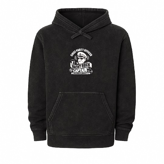 Chief Party Officer Yacht Rock Captain Mineral Wash Hoodies