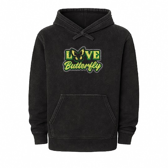 Insect Pattern Sweet Mineral Wash Hoodies