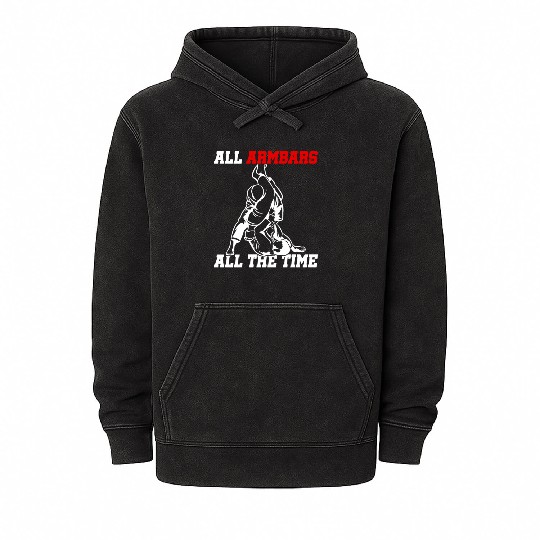 Vintage Jiu Jitsu All Armbars All the Time Grappl Mineral Wash Hoodies