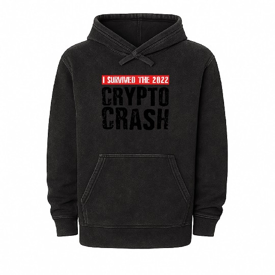 I SURVIVED THE 2022 CRYPTO CRASH Mineral Wash Hoodies