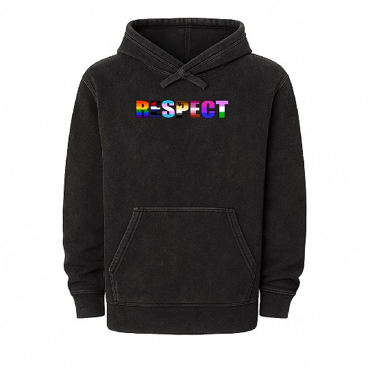 Respect - LGBTIQ Gay Pride Queer Coming Out Mineral Wash Hoodies
