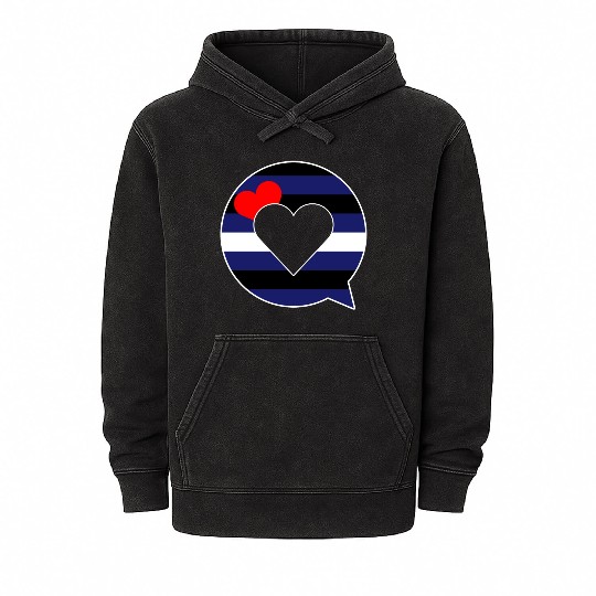 speech bubble - leather fetish gay pride LGBTIQ Mineral Wash Hoodies