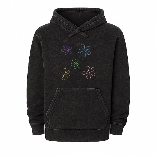 sponge bob flower pack Mineral Wash Hoodies