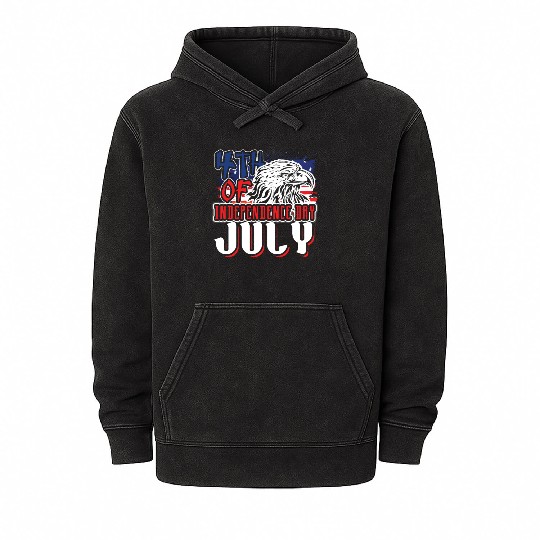 Eagle America American Flag 4th Of July Mineral Wash Hoodies