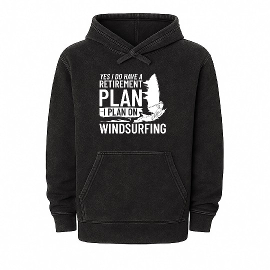 Windsurfing Board Sail Paddle Windsurfer Mineral Wash Hoodies