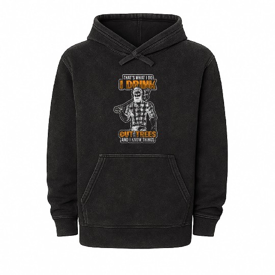 Forest Forest Worker Profession Forest Mineral Wash Hoodies