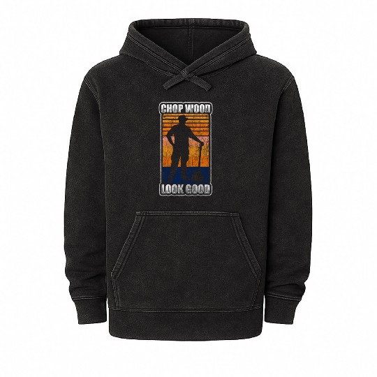 Lumberjack Chainsaw Mineral Wash Hoodies