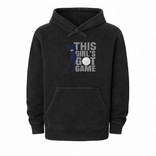 This Girl s Got Game Golf Mineral Wash Hoodies