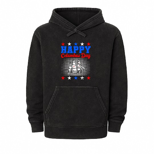 Columbus Day Italian Pride Mineral Wash Hoodies