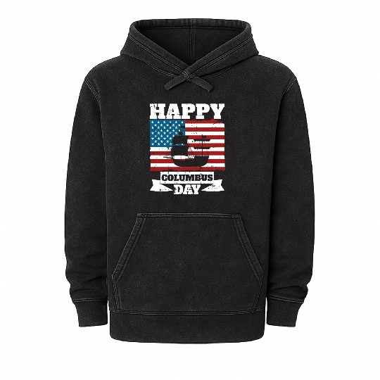 Columbus Day Italian Pride Mineral Wash Hoodies