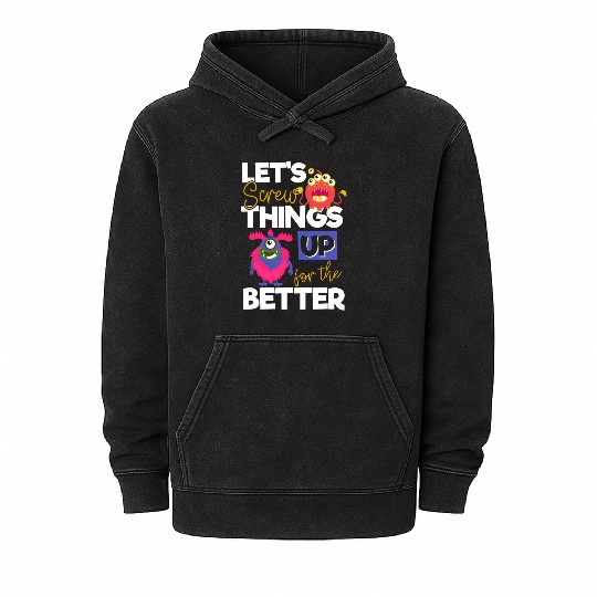 Monster Comic Little Sister Mineral Wash Hoodies