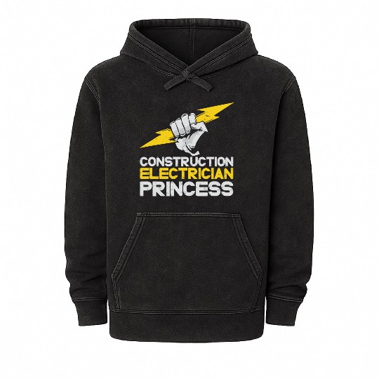 Electrician Electrical Engineer Lineman Mineral Wash Hoodies
