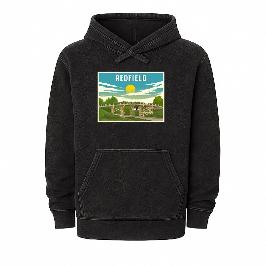 Redfield Historic James Street Bridge Mineral Wash Hoodies