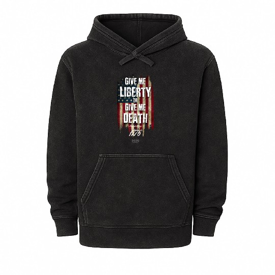 Give me Liberty or give me Death Mineral Wash Hoodies