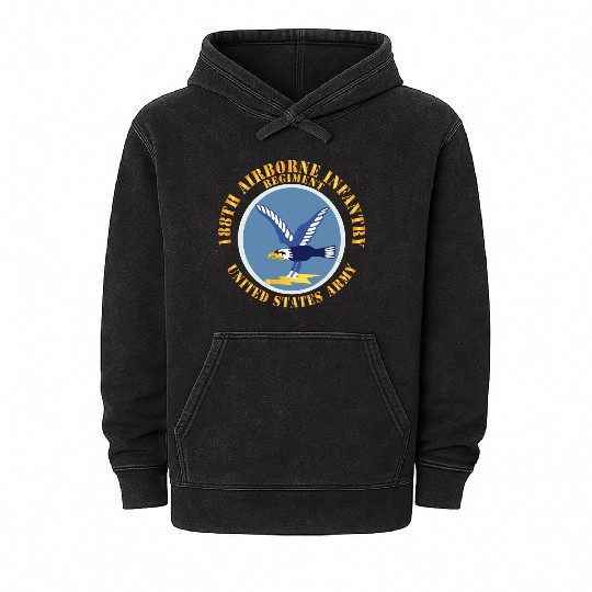 Army 188th Airborne Infantry Regiment SSI X 300 Mineral Wash Hoodies