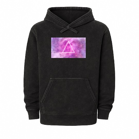 triangle, space, universe, galaxy Mineral Wash Hoodies