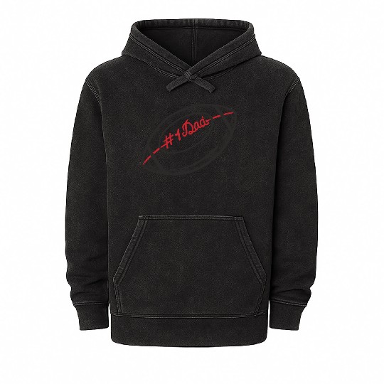 American football sport ball Mineral Wash Hoodies