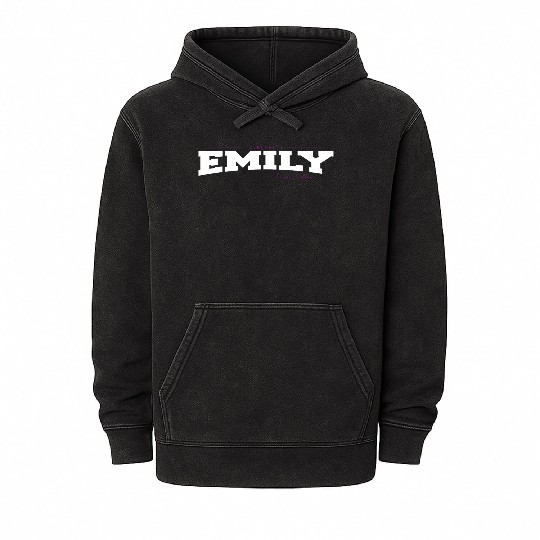 Emily Name Limited Edition Funny Retro Vintage 80s Mineral Wash Hoodies