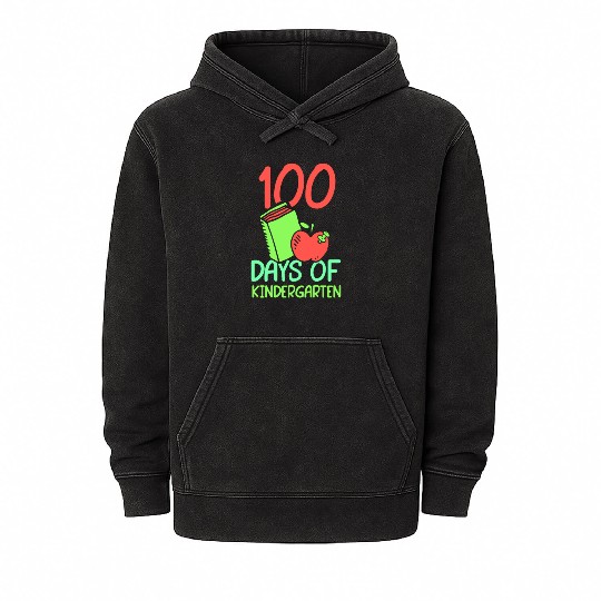 100 Days Of Kindergarten Sayings Cute Sweet Team Mineral Wash Hoodies