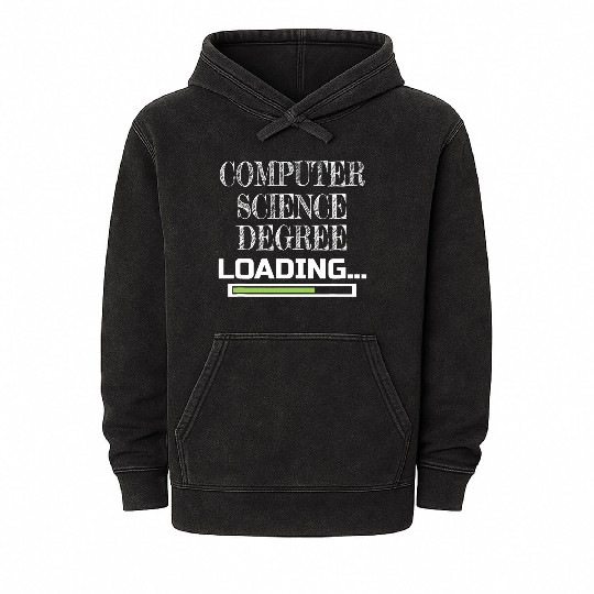 Computer Science Degree Loading CS School Major Mineral Wash Hoodies