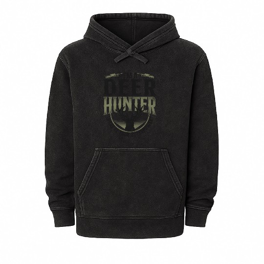 Buck Deer Hunting Hunter Vintage Mineral Wash Hoodies