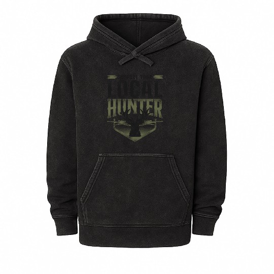 Buck Deer Hunting Hunter Vintage Mineral Wash Hoodies