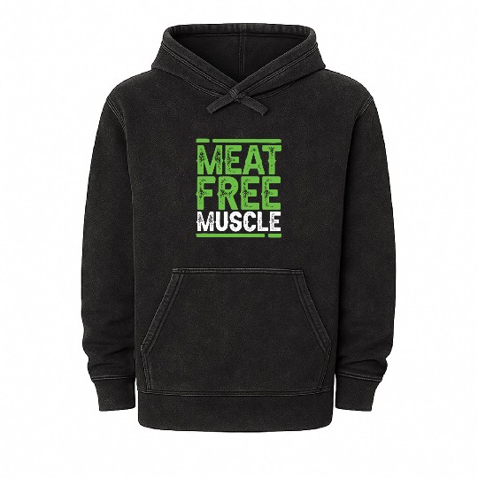 Meat Free Muscle Plantstrong Mineral Wash Hoodies