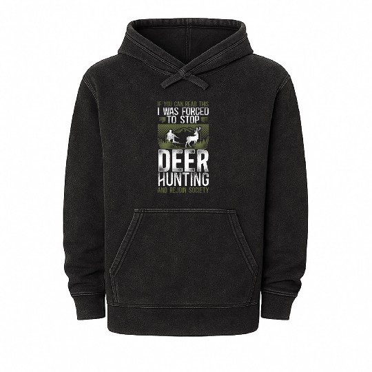 Buck Deer Hunting Hunter Vintage Mineral Wash Hoodies
