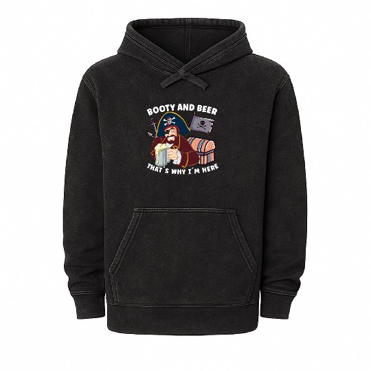 Beer Lover Pirate Pirate Ship Pirate Captain Mineral Wash Hoodies