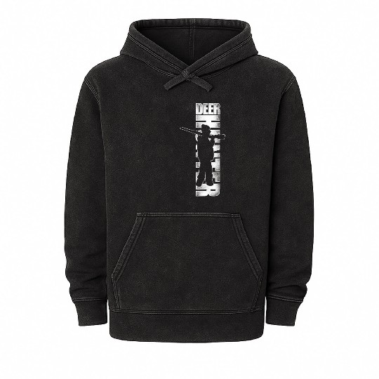 Buck Deer Hunting Hunter Vintage Mineral Wash Hoodies